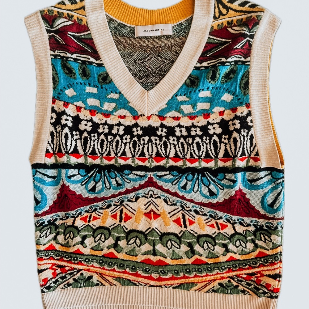 Aldo Martins Multicolor Patterned Sweater Vest